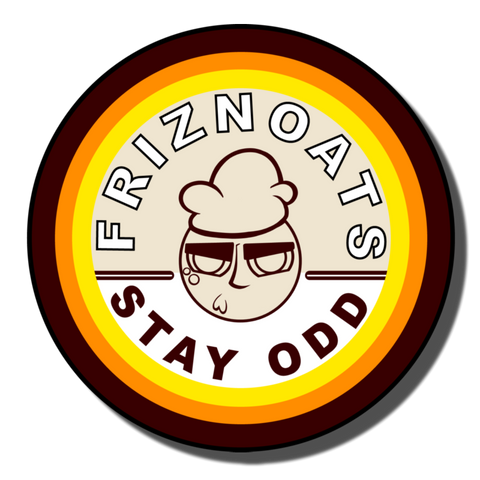FrizNoats, FrizNoats Stickers, Stay Odd, FrizNoats Knox, Retro Sticker, die cut stickers