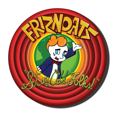 FrizNoats, friznoats sticker, looney tunes edit, stay odd, stay odd folks, friznoats stay odd, sticker die cut, for sale 